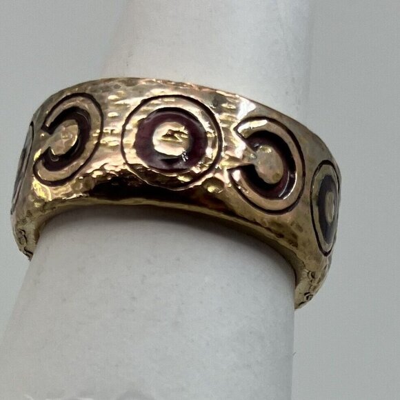 Authentic CHANEL Ring Hammered Look Japan Size US 6 JP 12 EU 52 Made in France - Picture 4 of 5